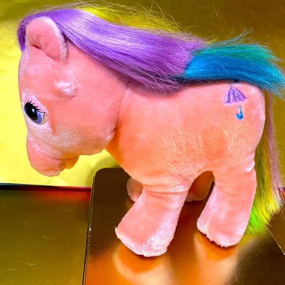 MY LITTLE PONY G1 VTG 1984 ORIGINAL HASBRO SOFTIES PARASOL RAINBOW PONY PLUSH - Picture 10 of 13